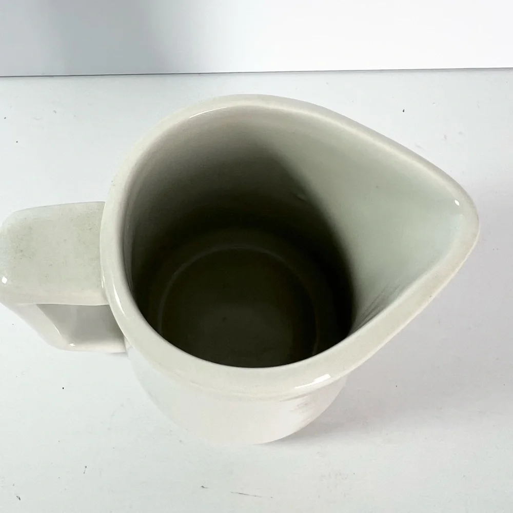 Vintage White creamer small pitcher‎ Farmhouse cottagecore decor